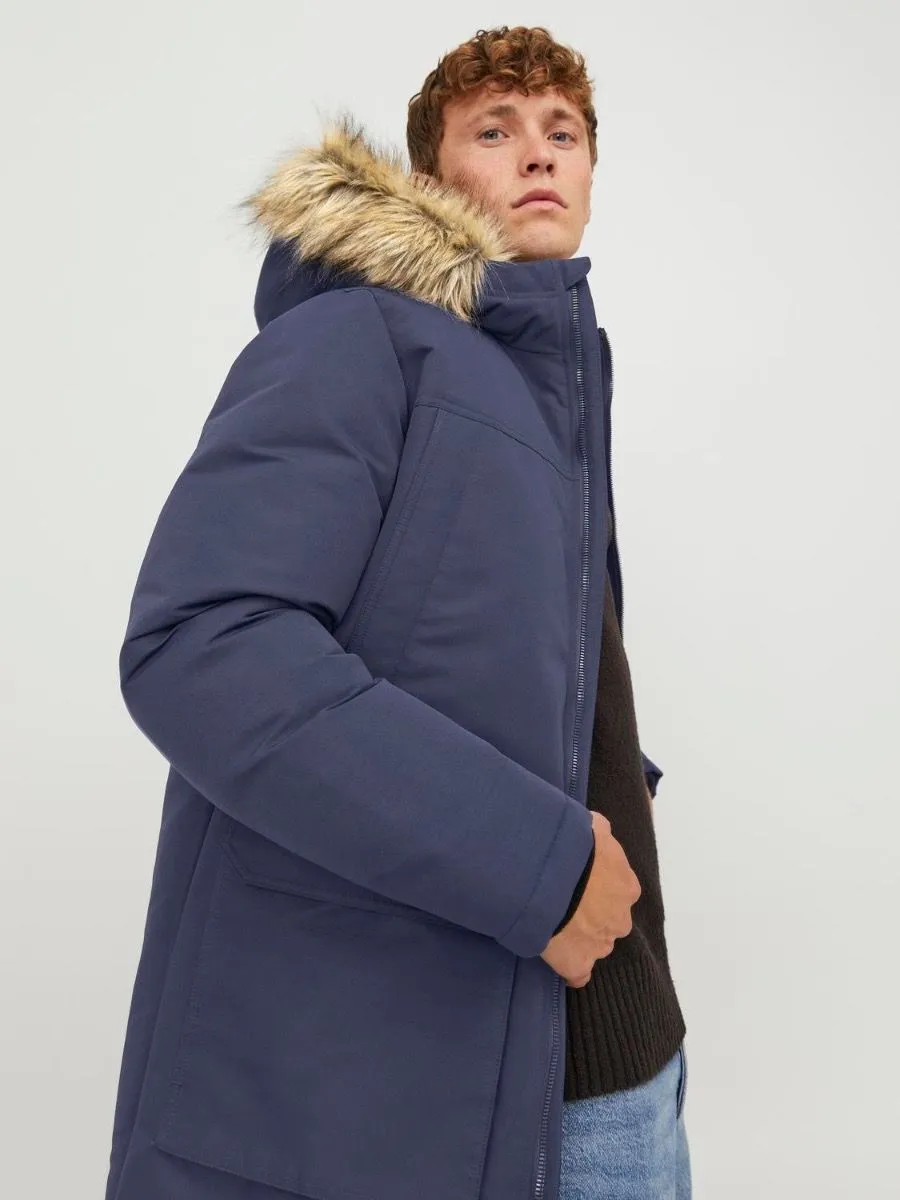 Jack and Jones Navy Blazer Wing Parka Jacket