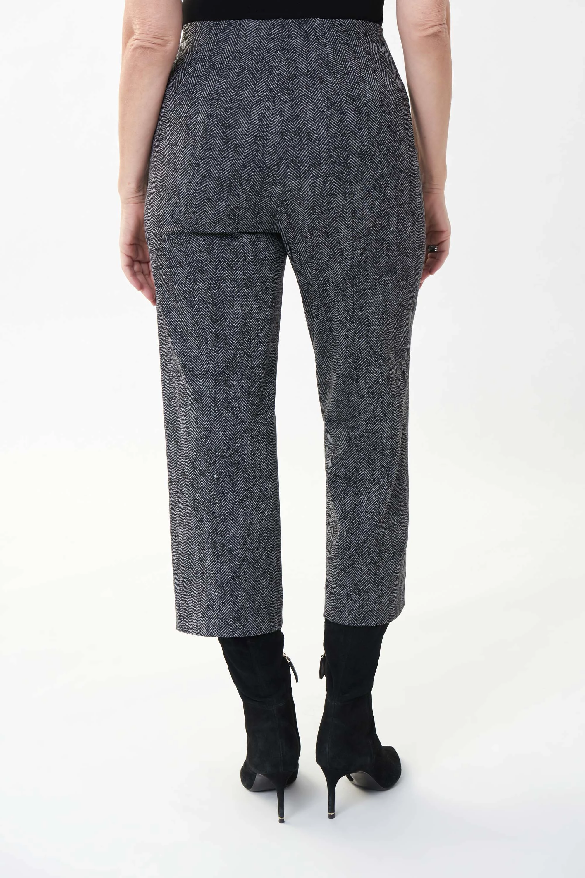 Joseph Ribkoff Herringbone Culotte Pant - 223137 | Culotte Pant in Herringbone Pattern | Joseph Ribkoff 223137