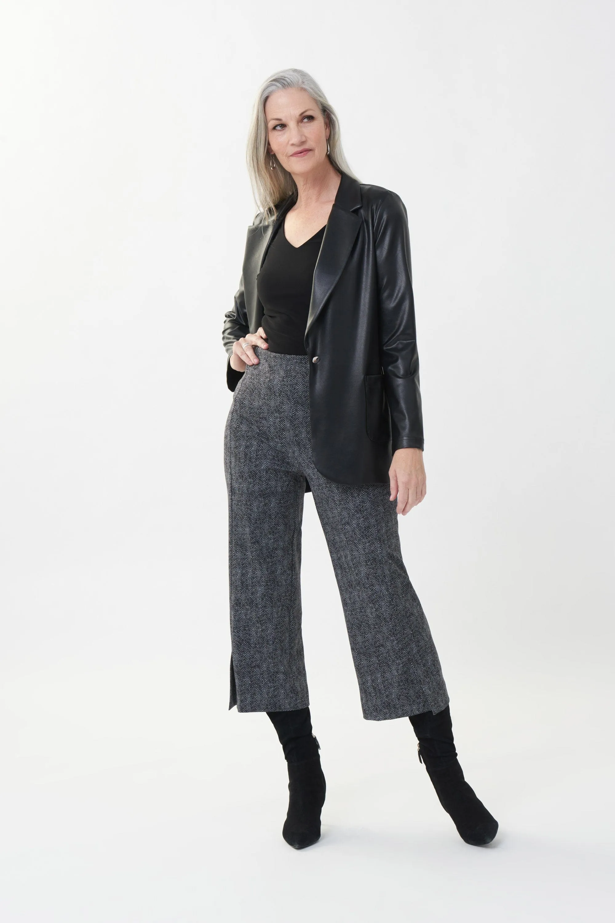 Joseph Ribkoff Herringbone Culotte Pants 223137