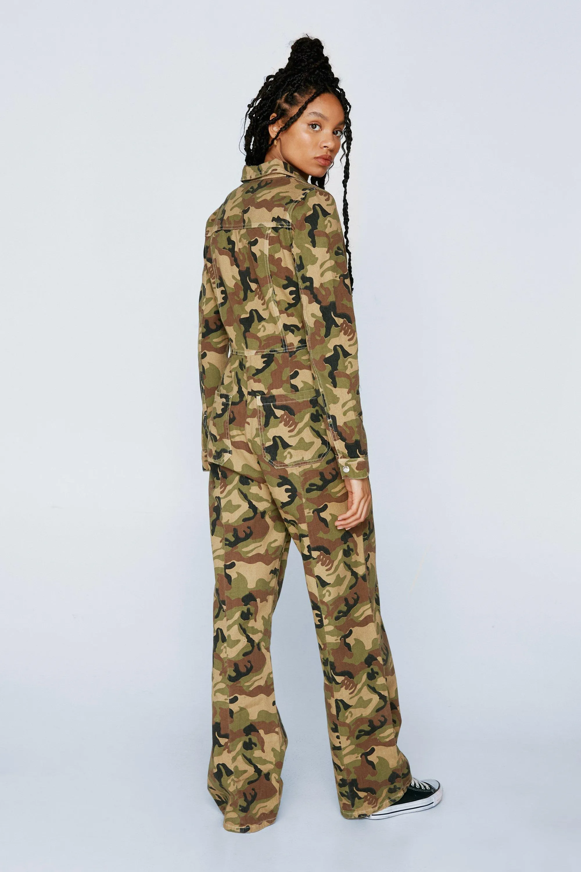 Camo Twill Jumpsuit - Shop NastyGal