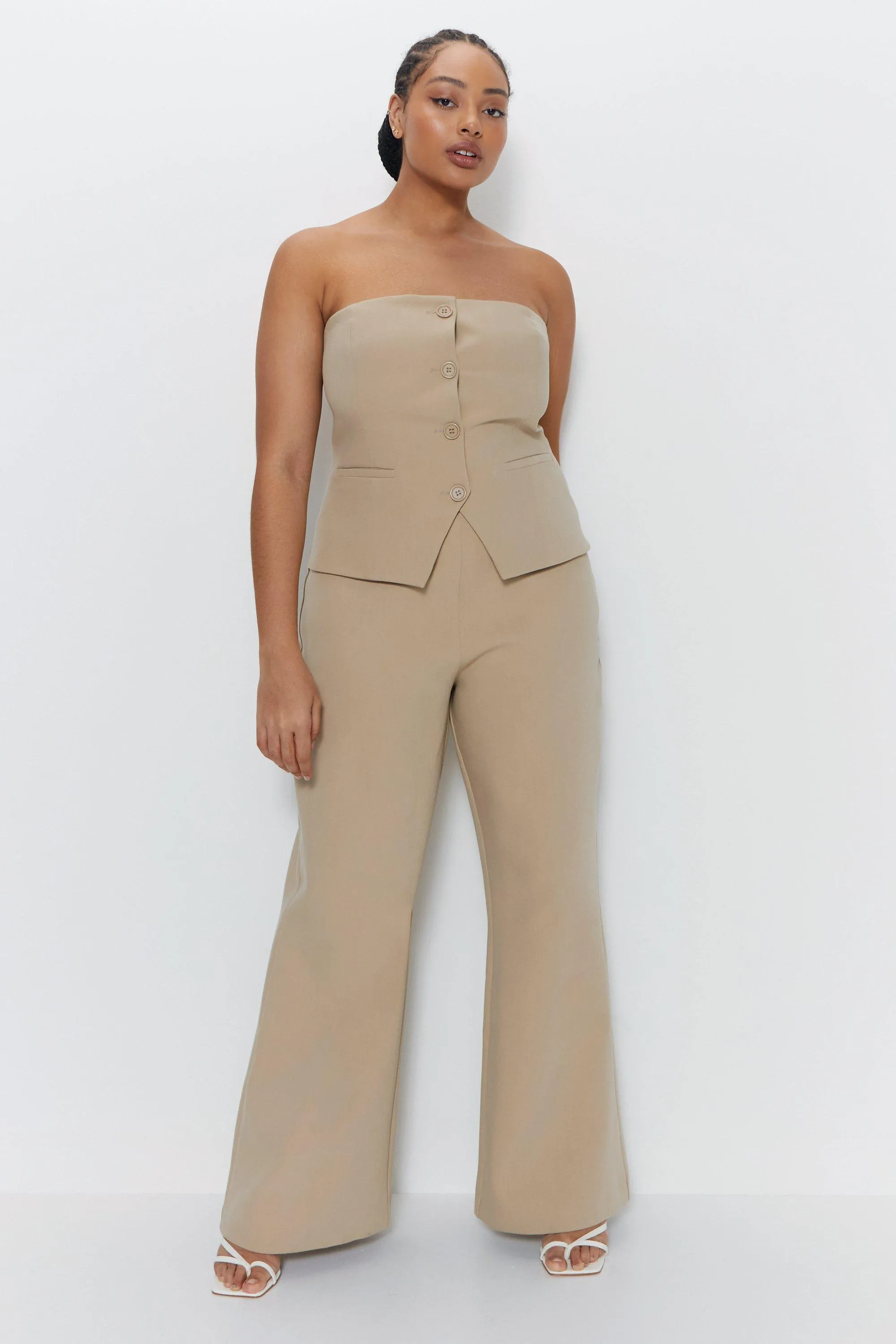 Plus Size Premium Bustier Jumpsuit | Warehouse