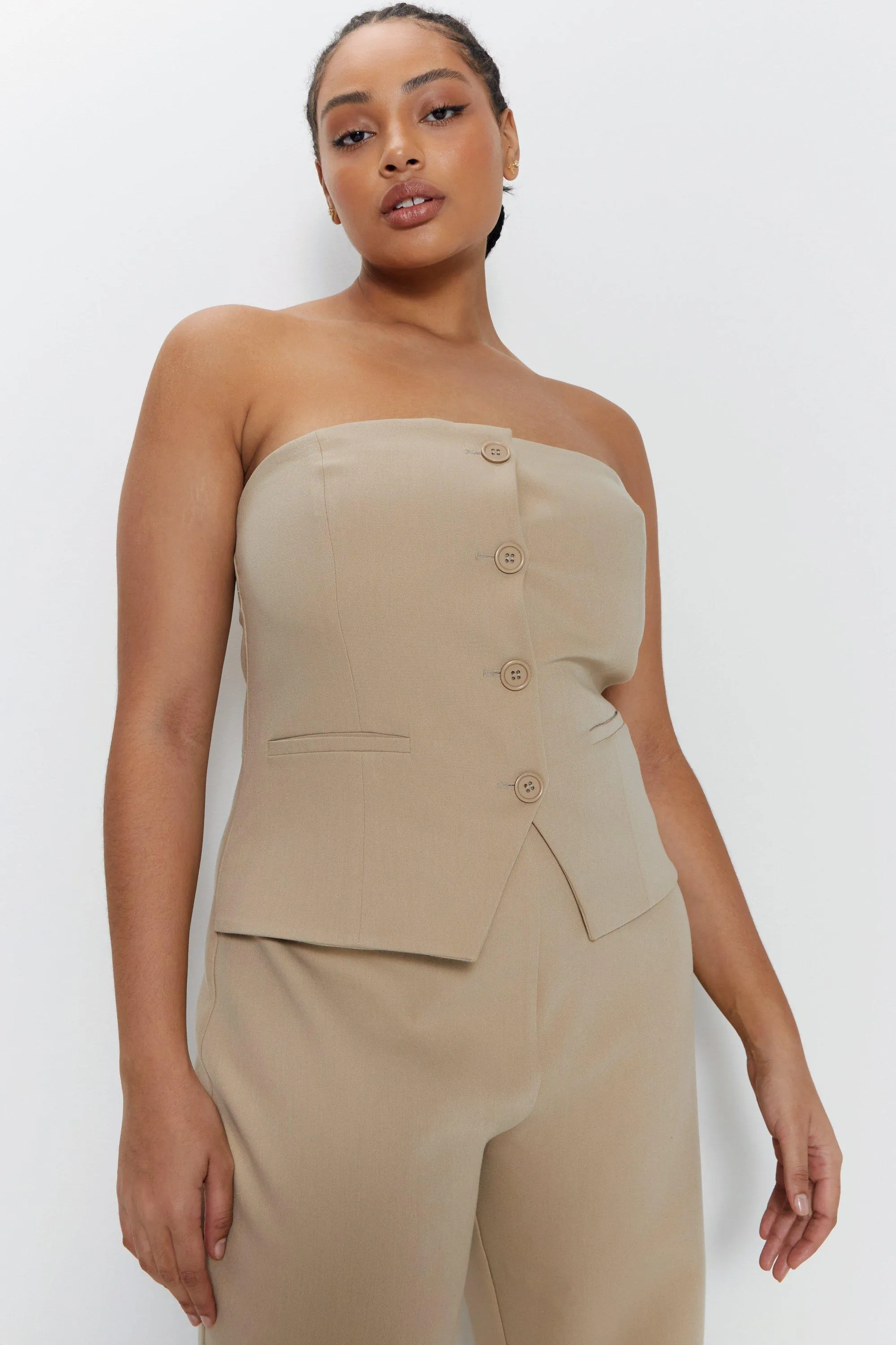 Plus Size Premium Bustier Jumpsuit | Warehouse