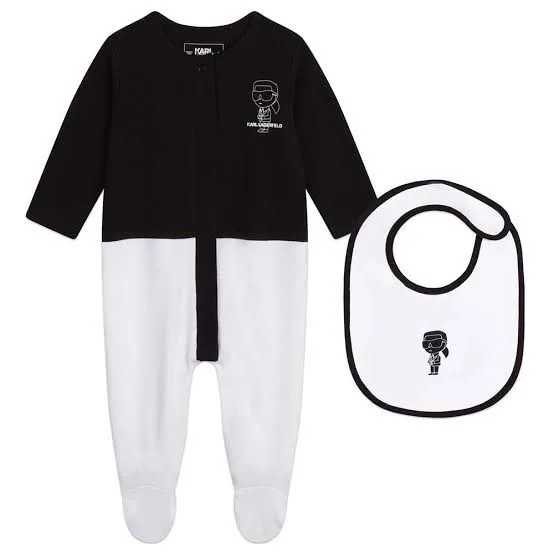 Karl Lagerfeld Grower Set Black White Bib