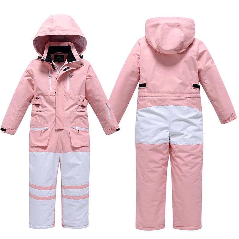 Kids Ski Suit Boy Girl Outdoor Sport Waterproof Snowboard Overall Clothes