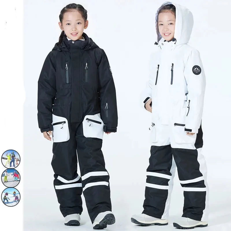 Kids Ski Suit Boy Girl Outdoor Sport Waterproof Snowboard Overall Clothes