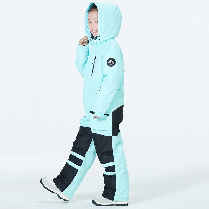 Kids Ski Suit Boy Girl Outdoor Sport Waterproof Snowboard Overall Clothes