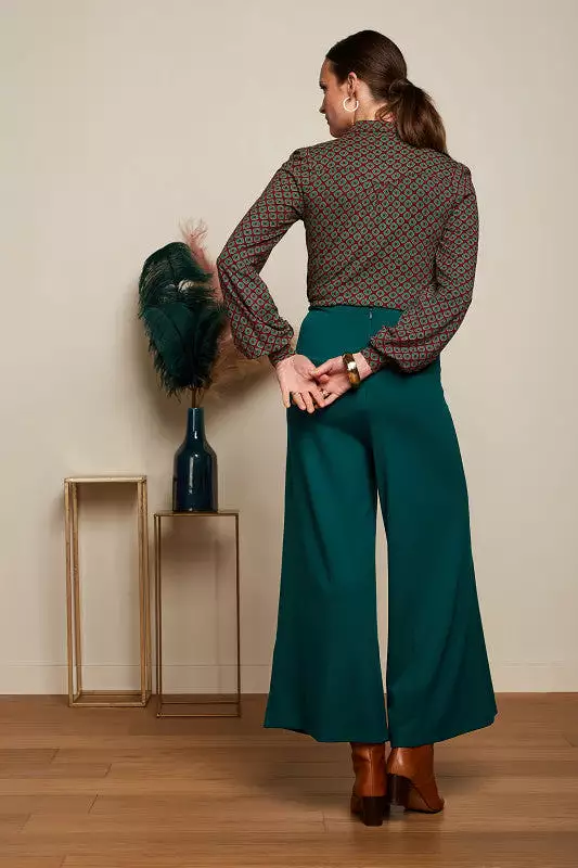 King Louie Pia Culotte Milano Uni Green - Shop Now