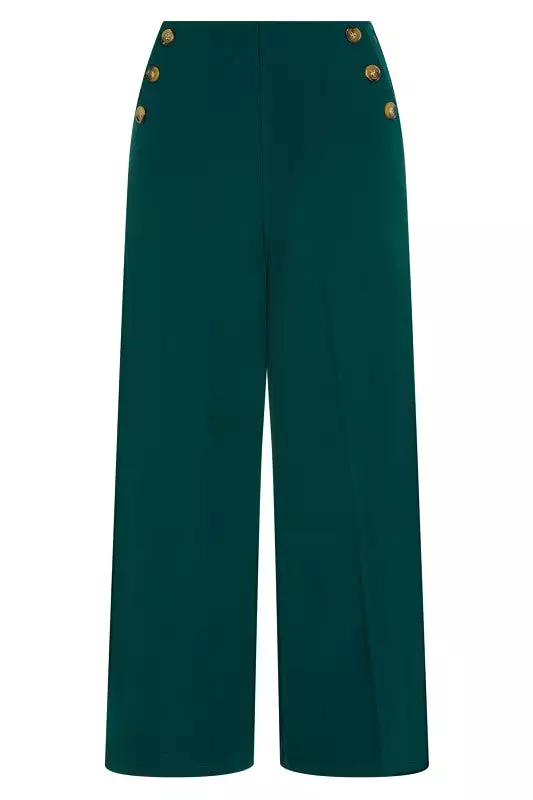 King Louie Pia Culotte Milano Uni Green - Shop Now