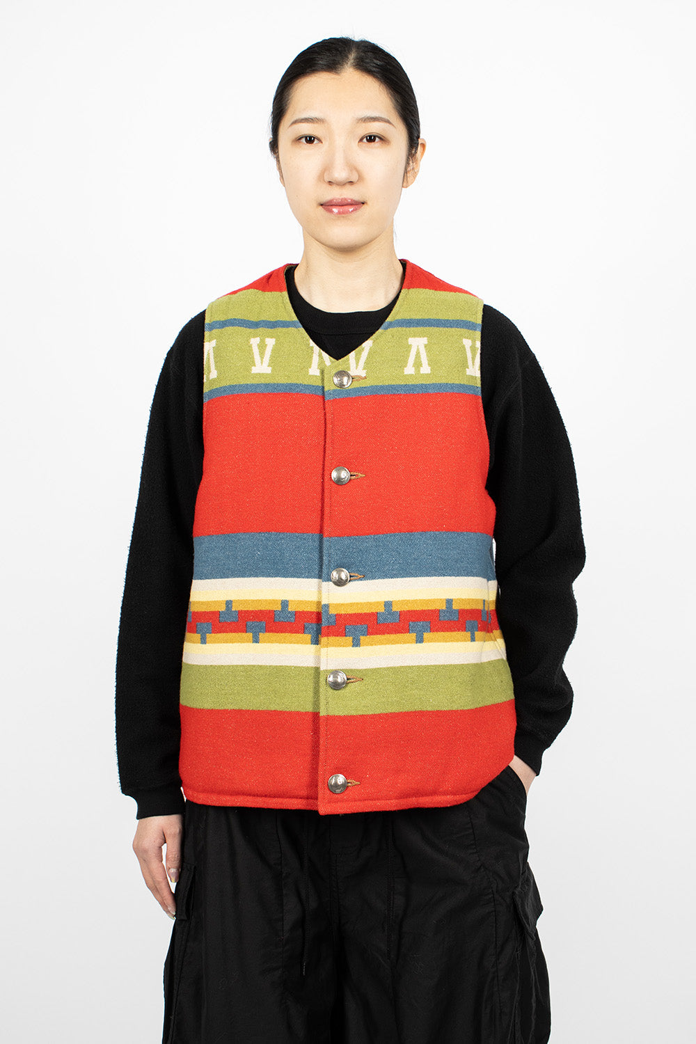 Kora Red Down Vest - Reversible Option