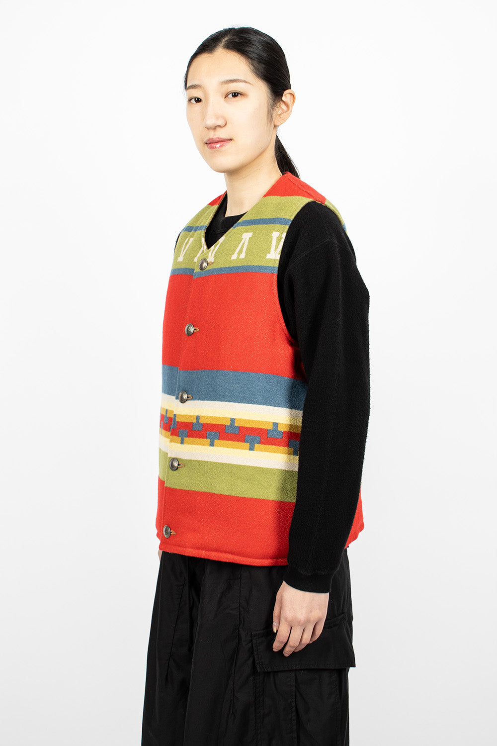 Kora Red Down Vest - Reversible Option