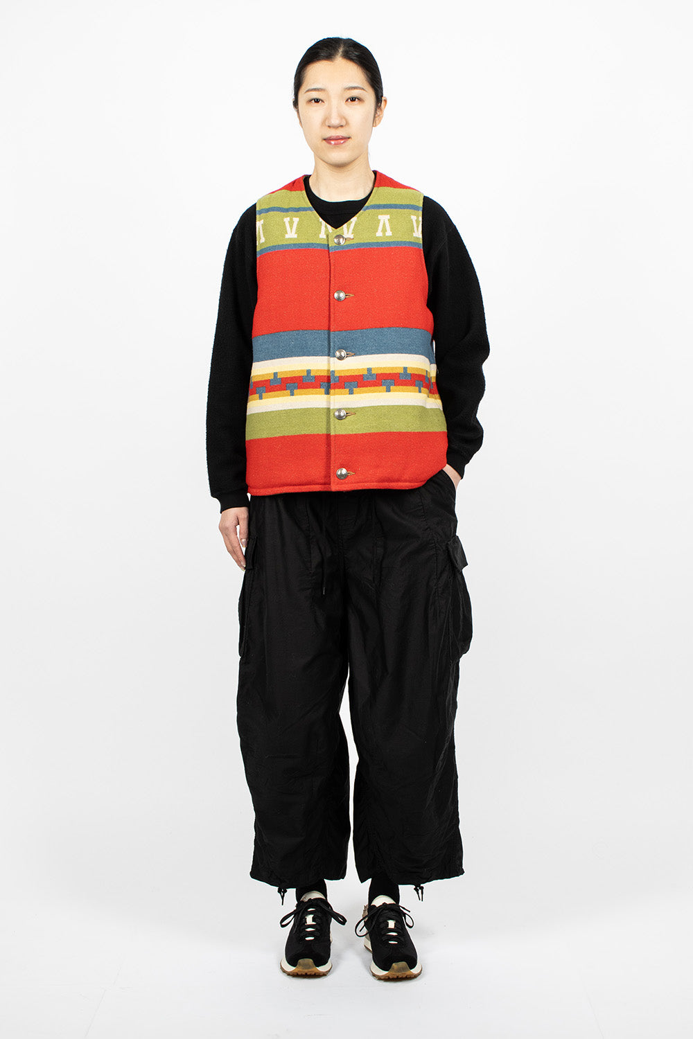 Kora Red Down Vest - Reversible Option