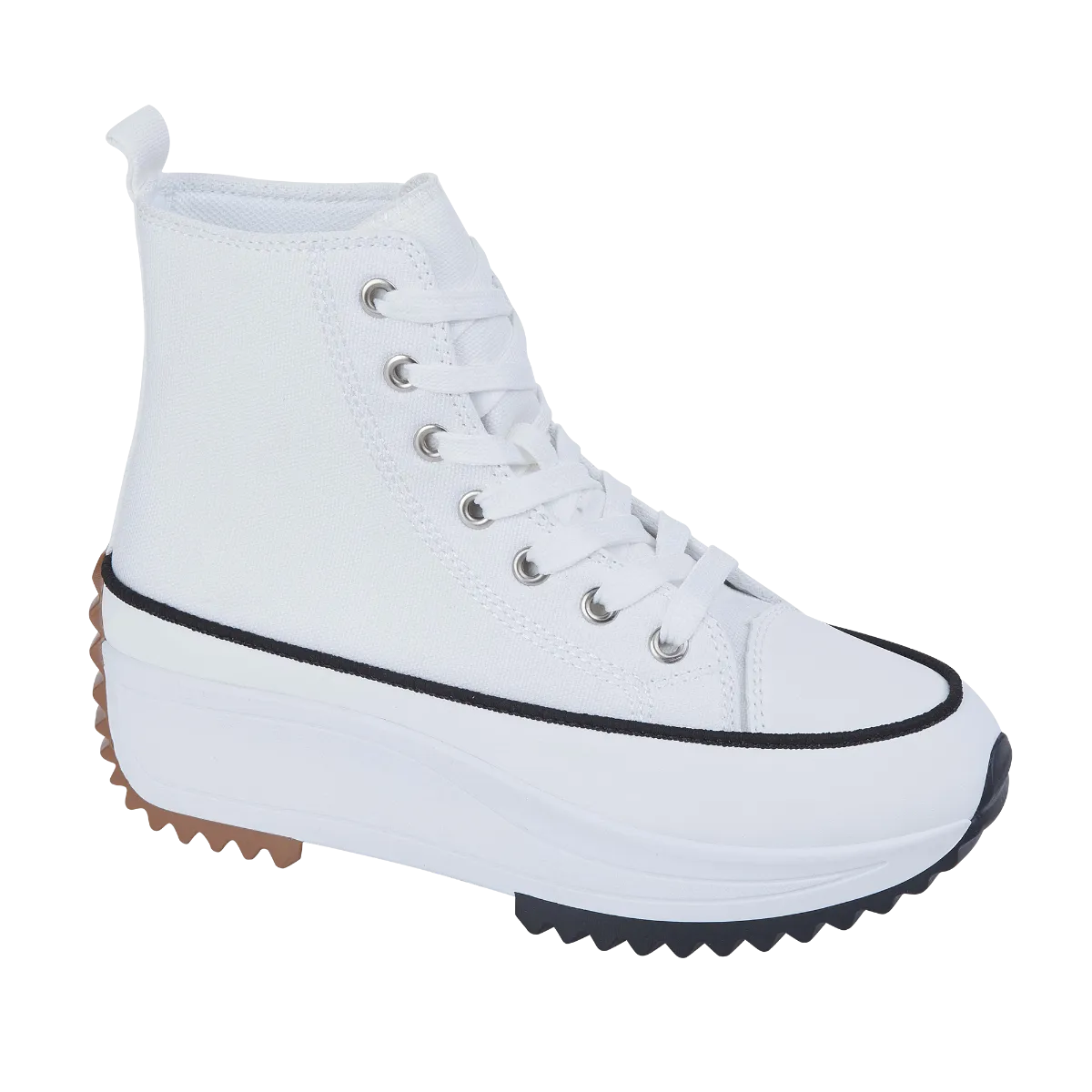 Ladies White Hi Tops Platform Urban Jacks Sienna