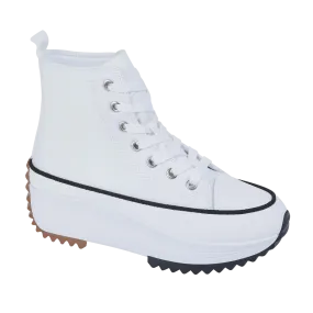 Ladies White Hi Tops Platform Urban Jacks Sienna