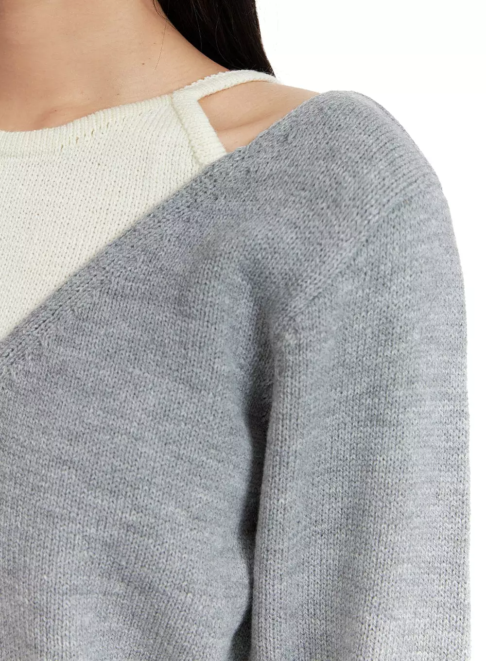 Layered V-Neck Knit Sweater OF419 - Buy Now