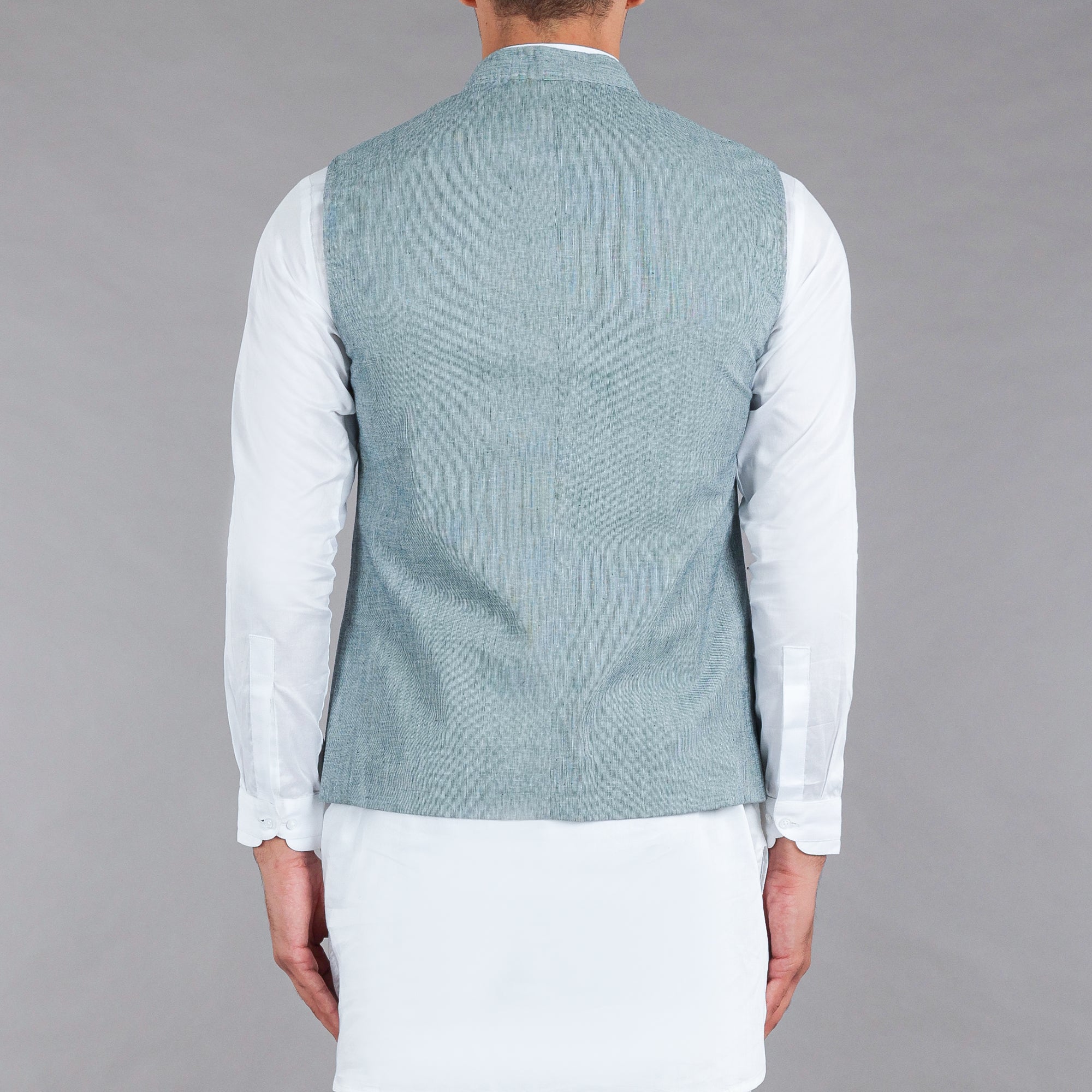 Light Green Cotton Waistcoat - Buy Now