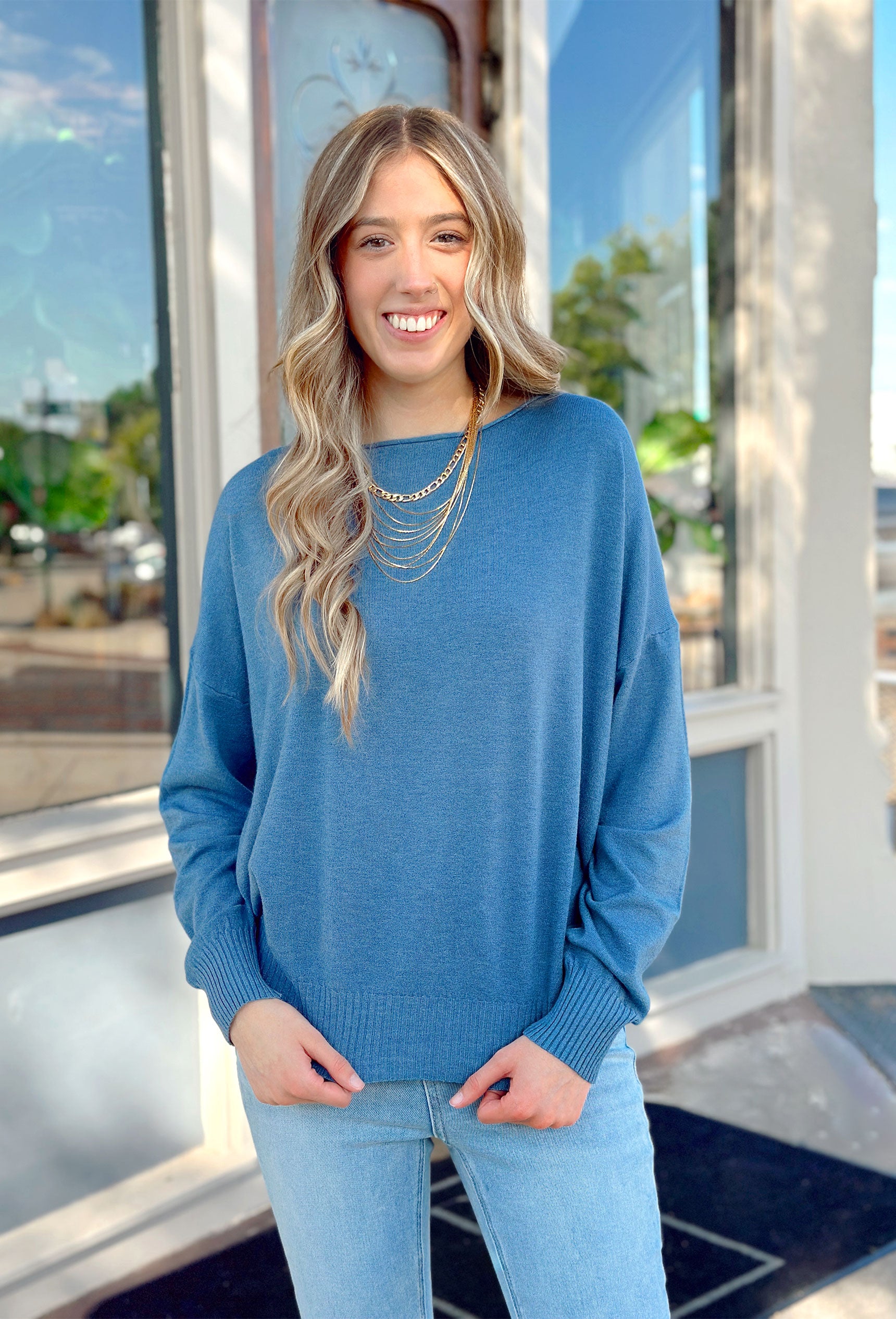 Lilly Sweater - Dreamers - Heathered Denim