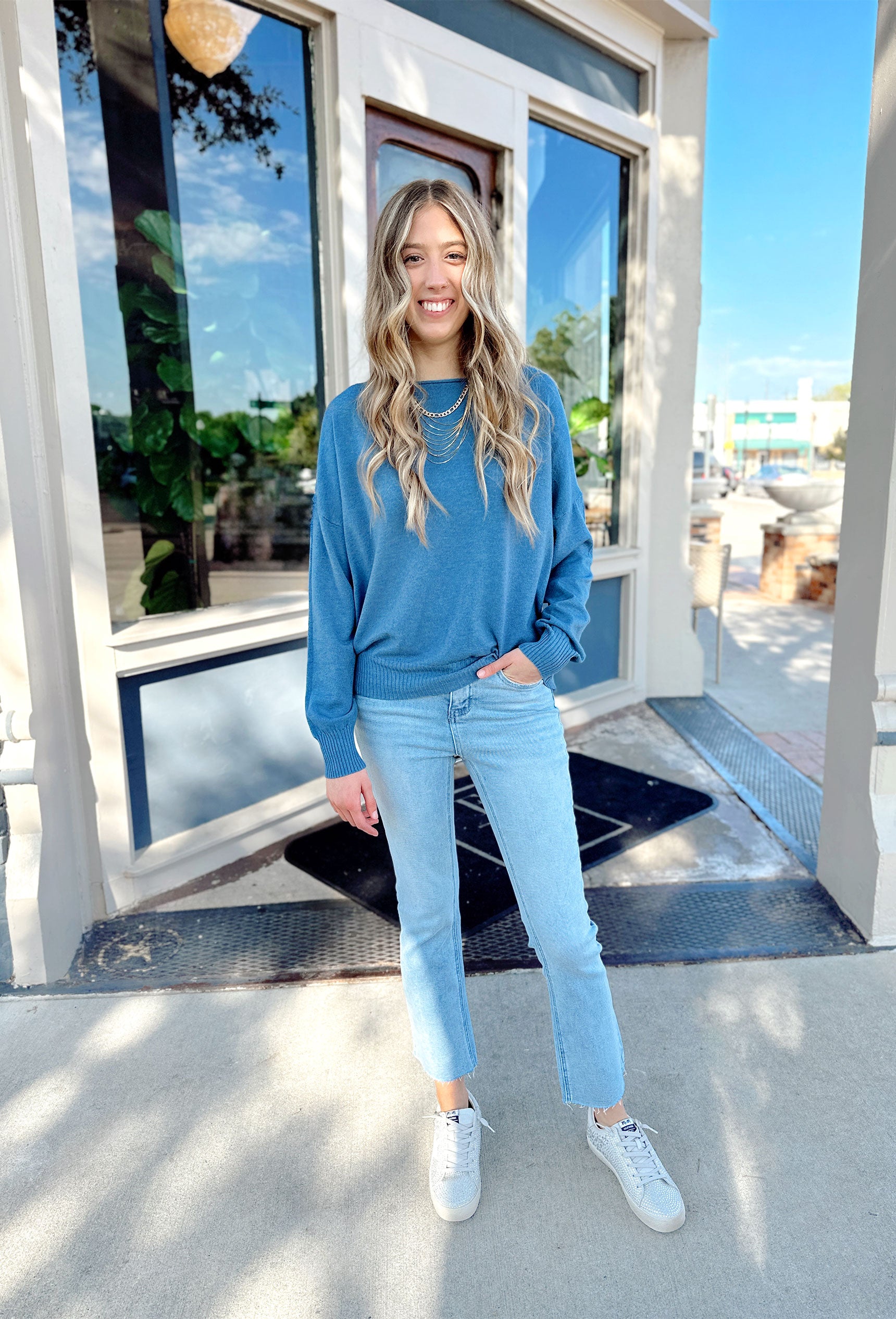 Lilly Sweater - Dreamers - Heathered Denim