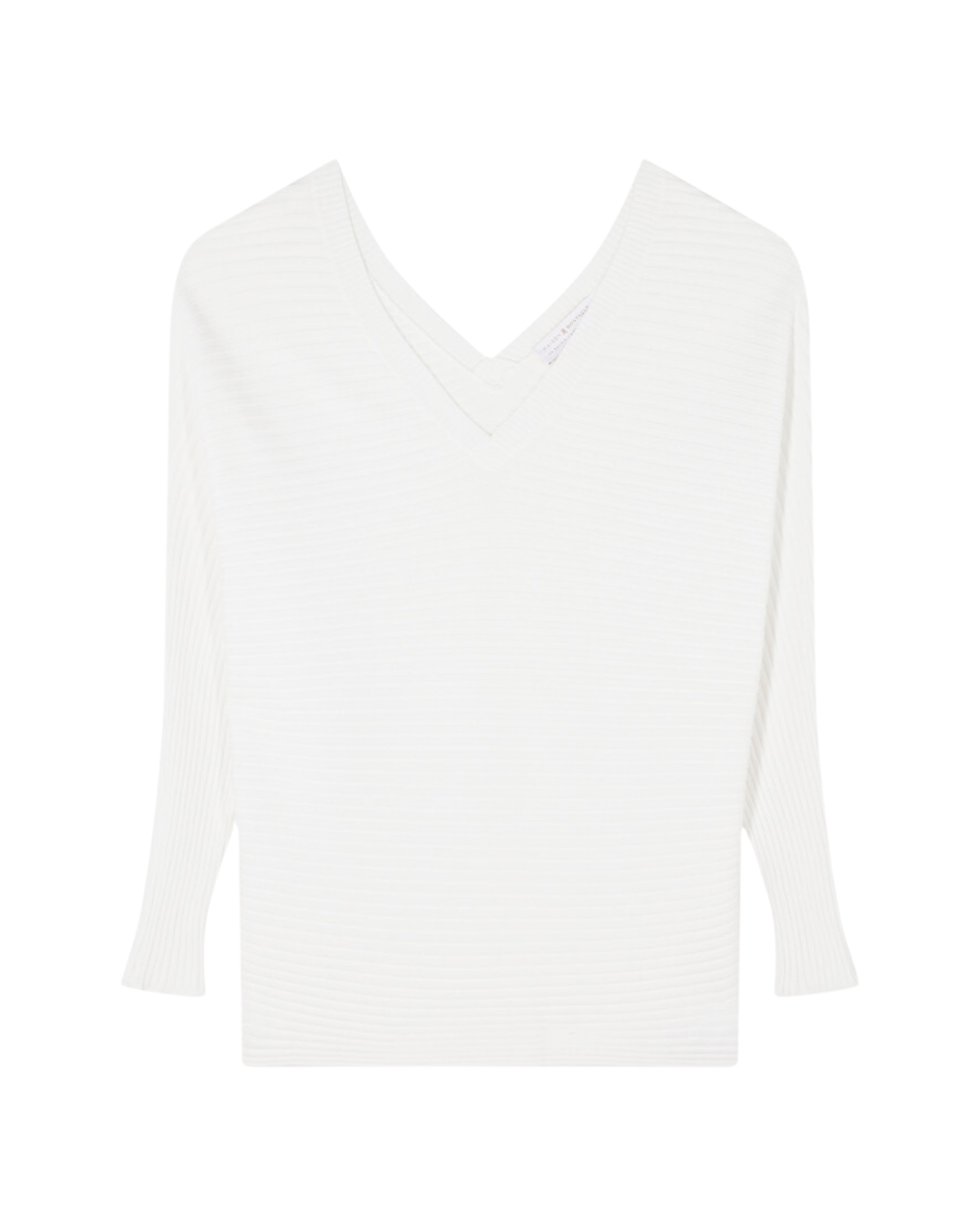 Lison Double V-Neck Sweater Ecru