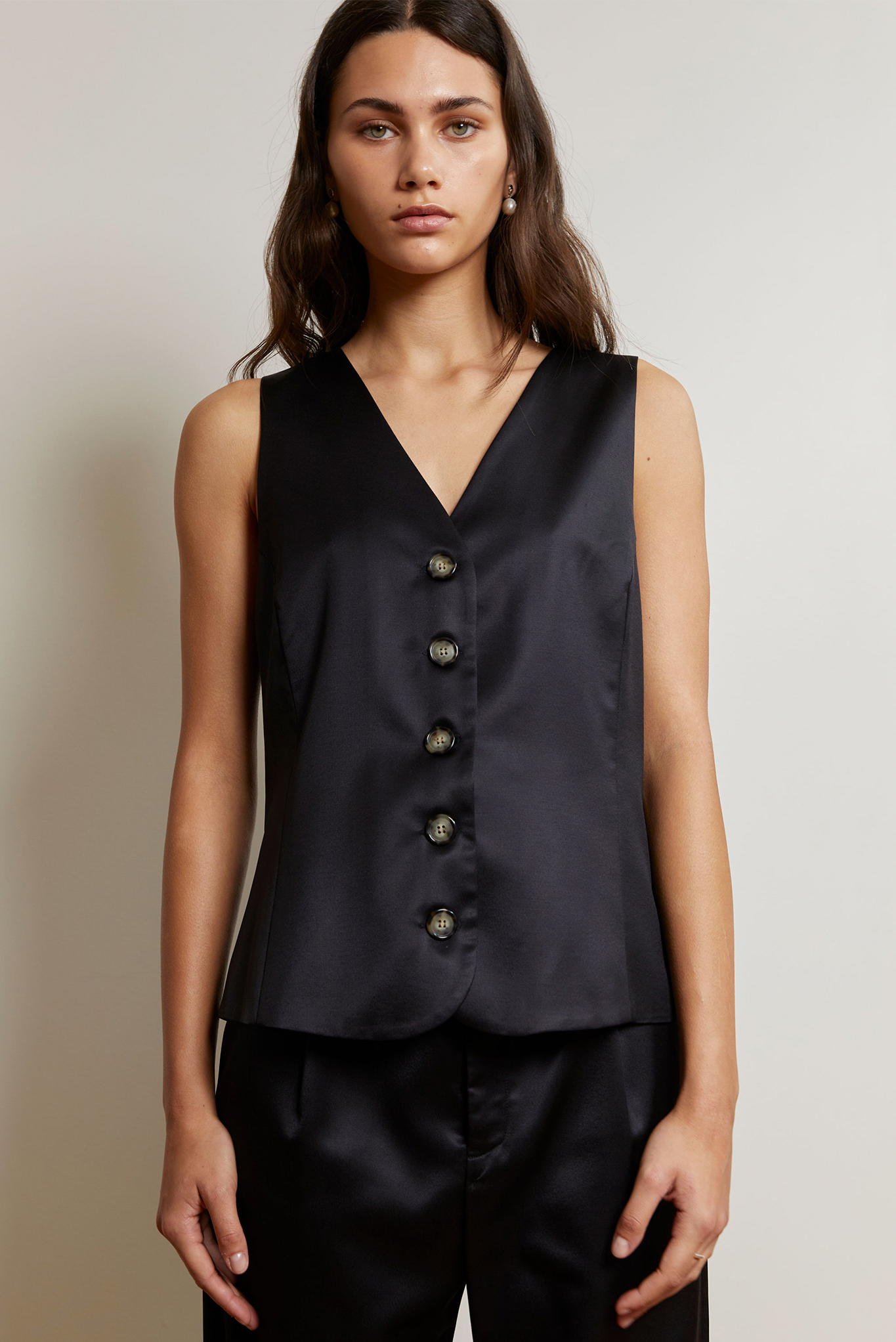 Longline Waistcoat | Asti | Black - Shop Now!