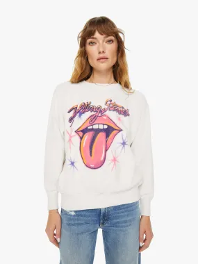 Vintage White MadeWorn Rolling Stones Airbrush Shrunken Sweatshirt