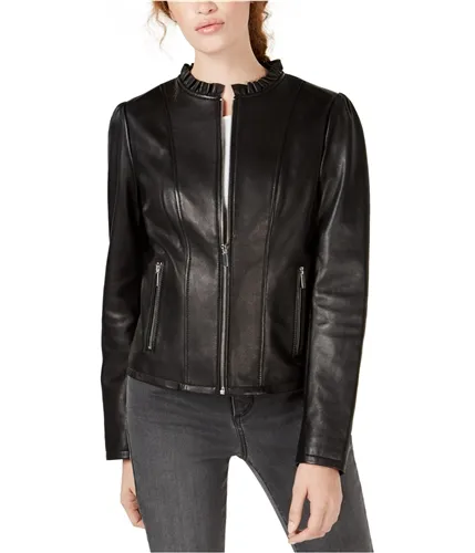 Maison Jules Women's Leather Peplum Jacket