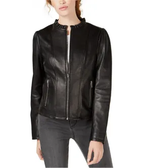 Maison Jules Women's Leather Peplum Jacket