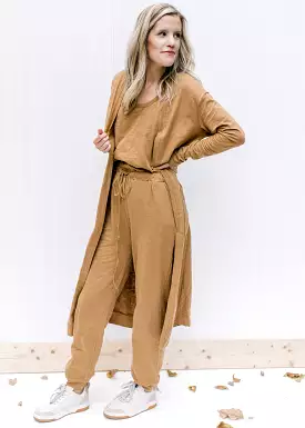 Mocha Jumpsuit Cardigan Set - Shop now!