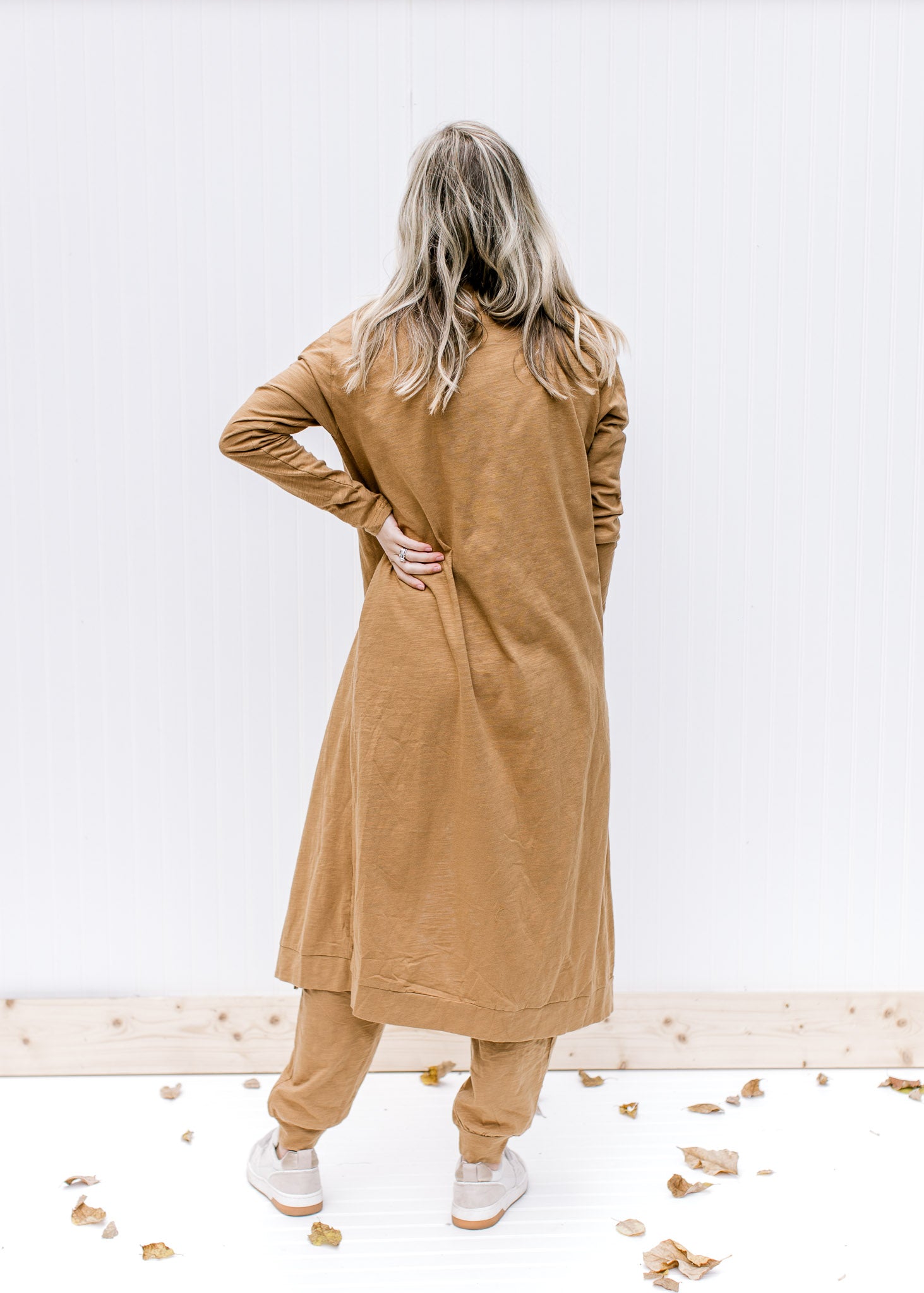 Mocha Jumpsuit Cardigan Set - Shop now!