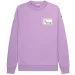 Moncler Purple Crew Neck Sweatshirt with Stamp Logo