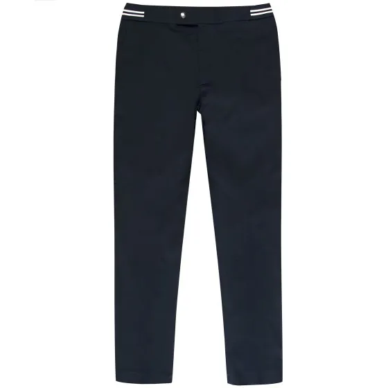 Moncler Navy Chino Pants with Waistband Detail