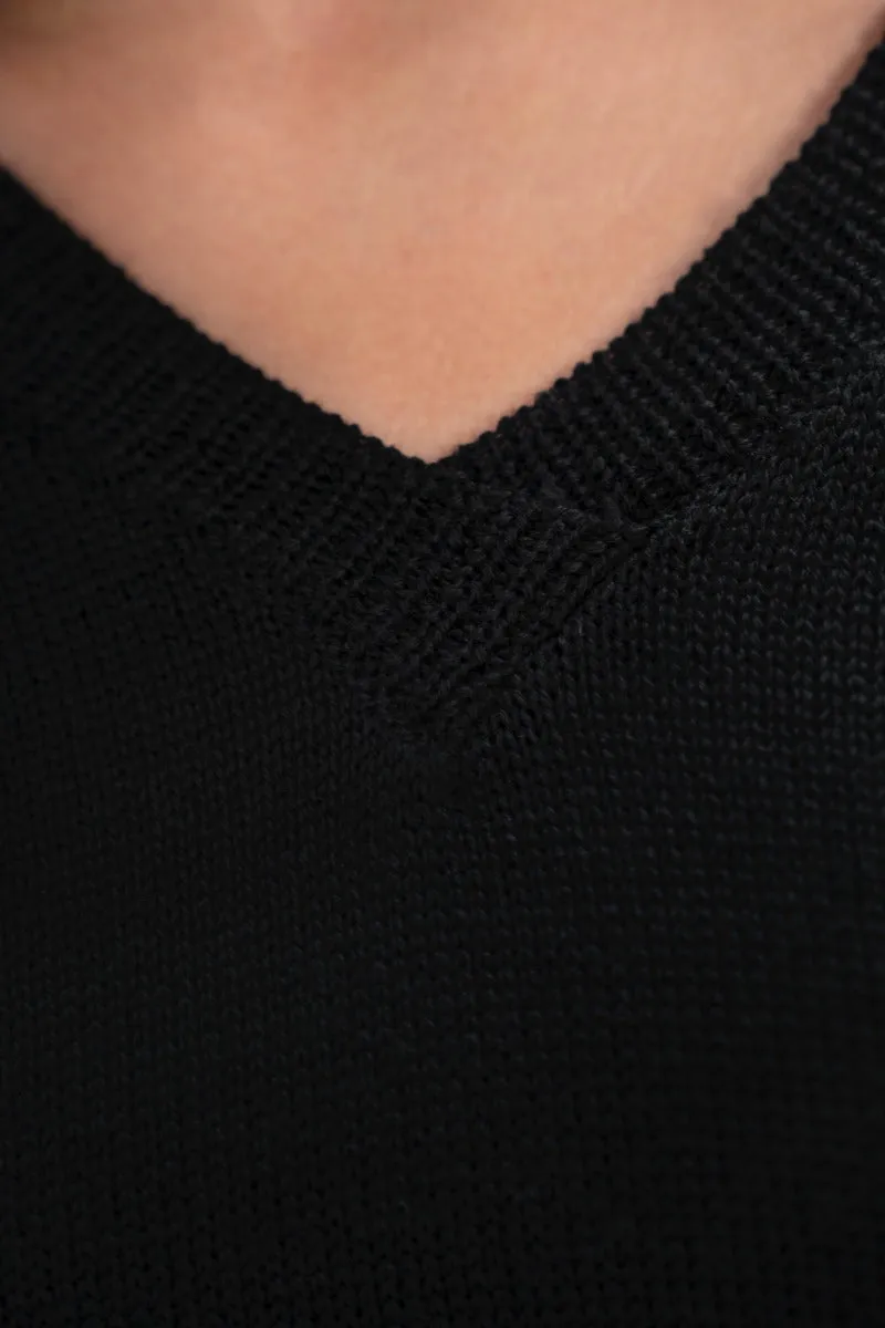 Nagano V-Neck Sweater Licorice