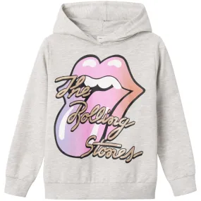 Name It Rolling Stones Loose Sweatshirt in Light Grey Melange Jumixa