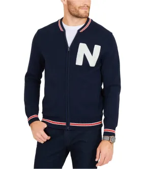 Nautica Men's Logo Baseball Jacket