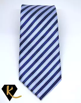 Navy and Blue Striped Necktie for Men