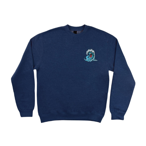 Navy Santa Cruz Wave Crew Neck Sweatshirt