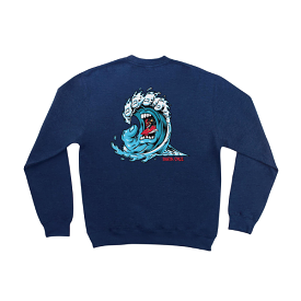 Navy Santa Cruz Wave Crew Neck Sweatshirt