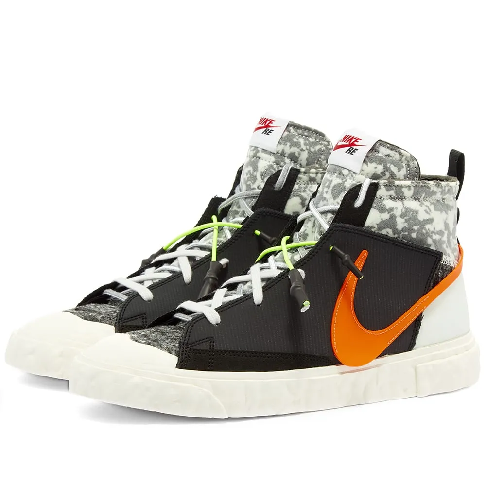 Nike Readymade Blazer Mid in Black, Total Orange & Volt