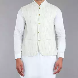 Off White Khaddar Waistcoat - Best Price and Quality - Shop Now!