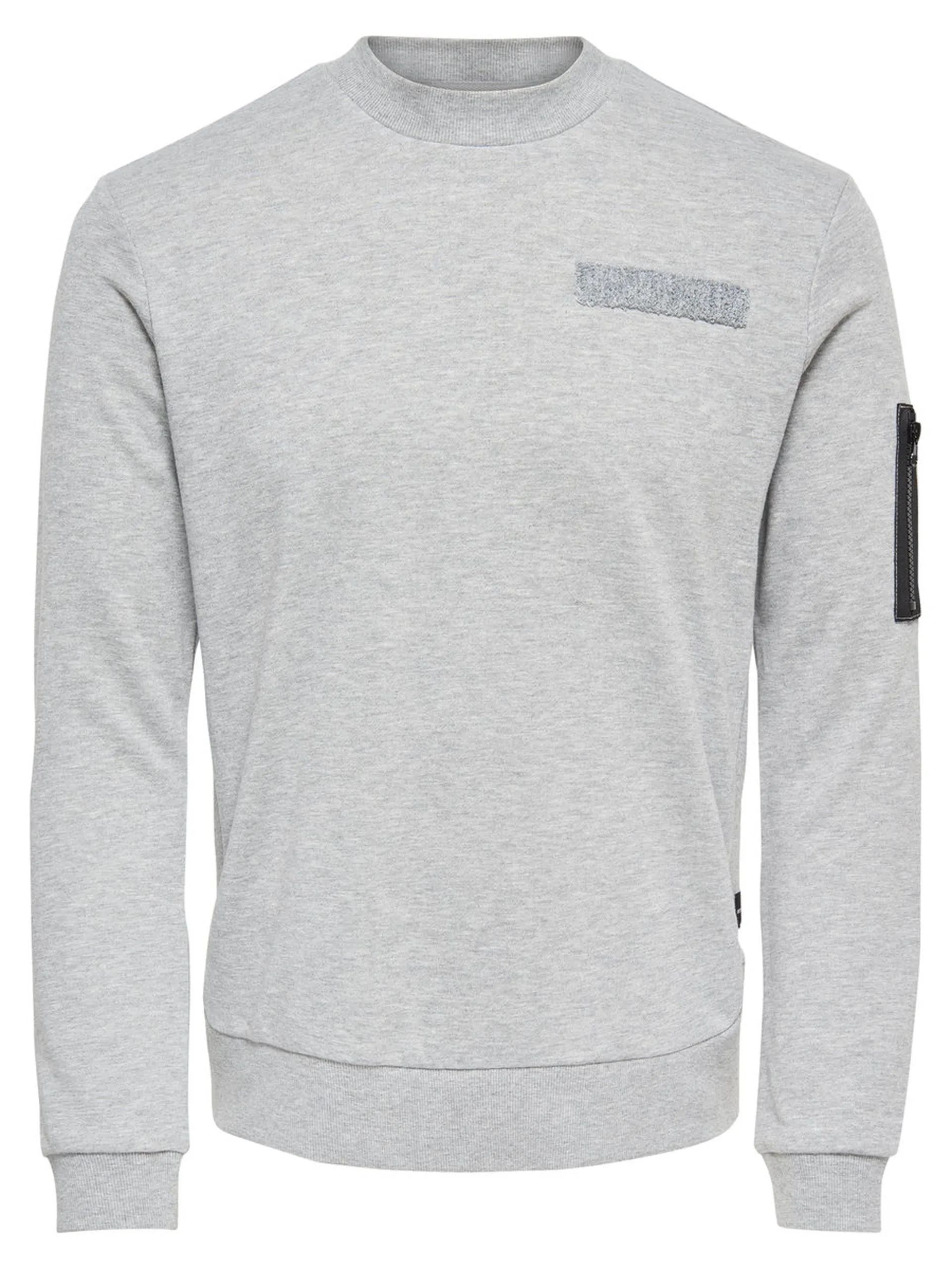 Only and Sons Crew Neck Colin Light Grey Melange Sweatshirt