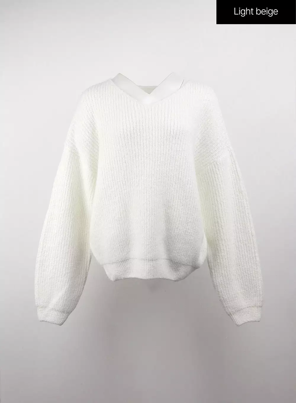 Oversized V-Neck Long Sleeve Sweater