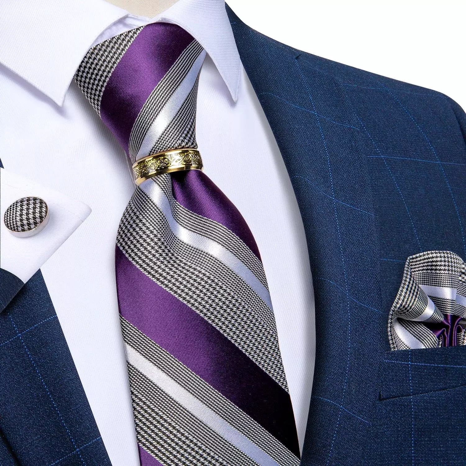 Plaid Silk Tie Set