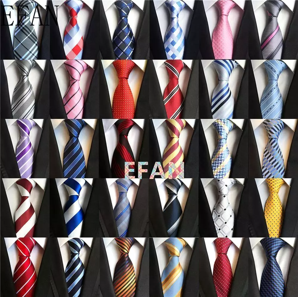 Plaid Striped Silk Neckties for Men