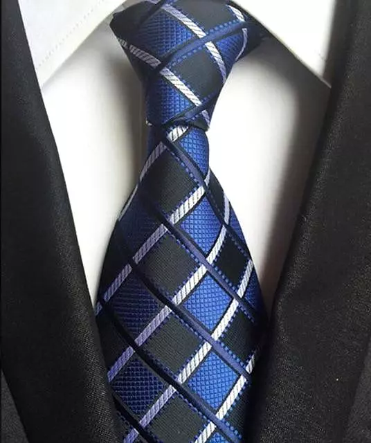 Plaid Striped Silk Neckties for Men