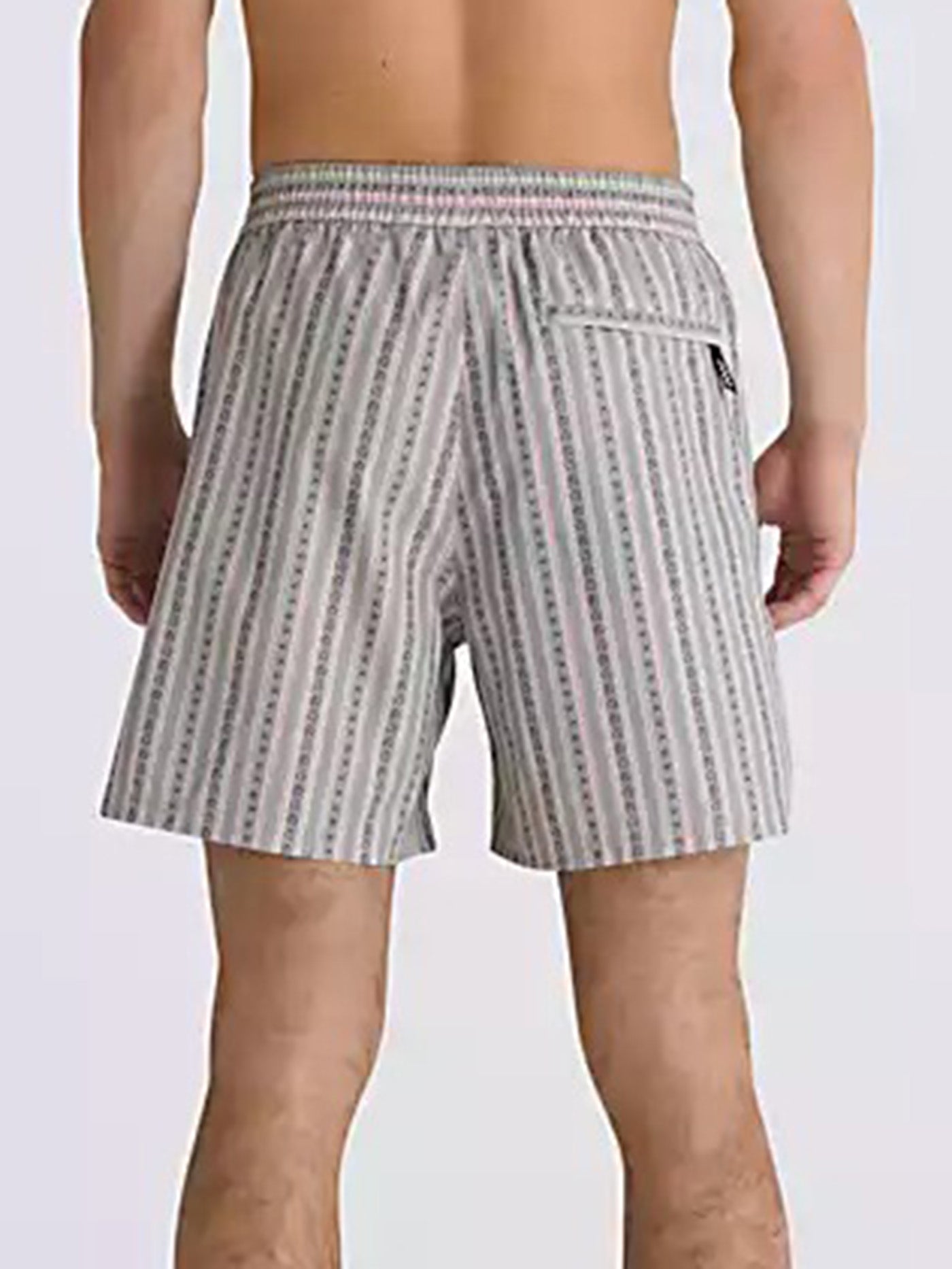 Primary Stripe Elastic Swim Trunks