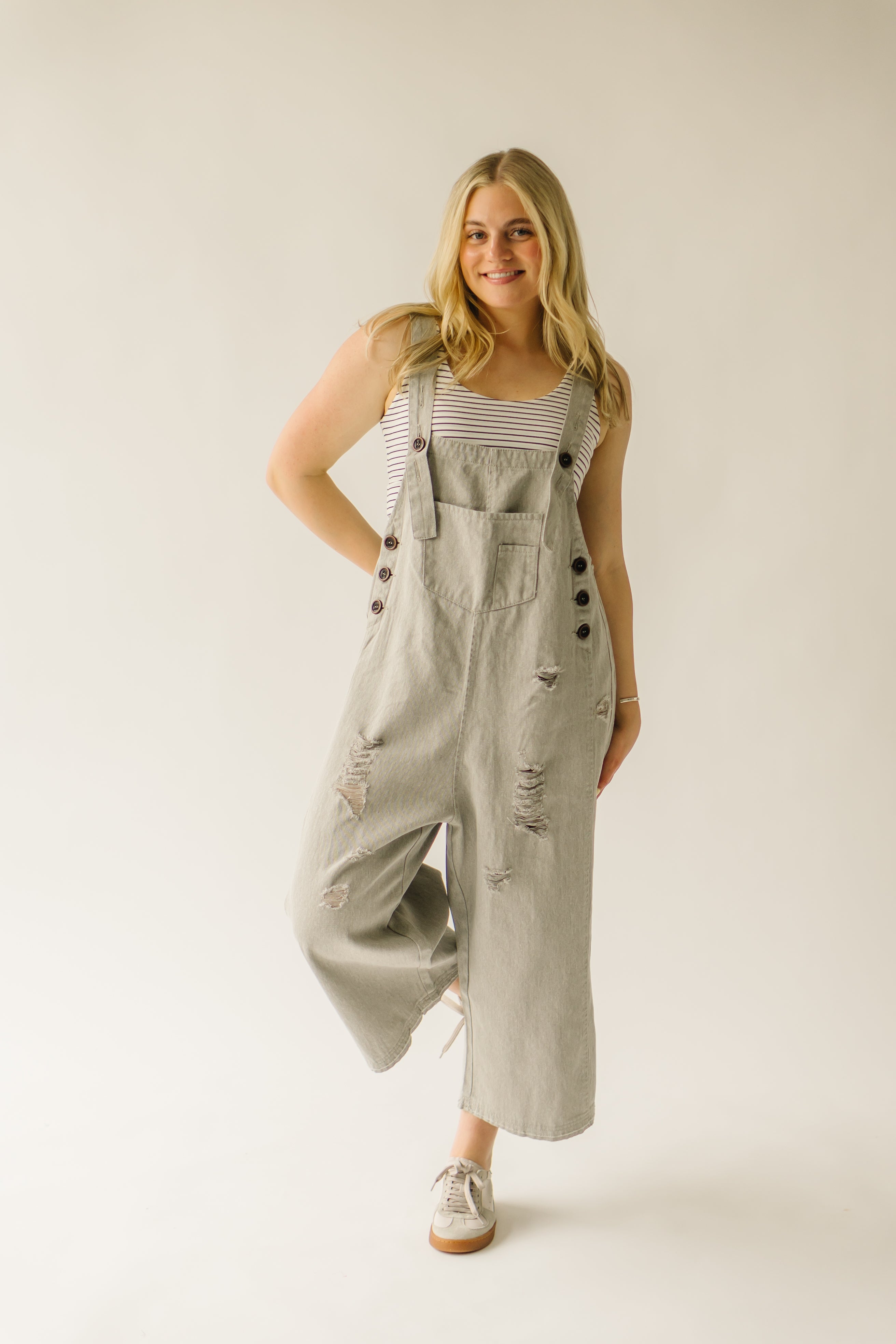 Quentin Wide Leg Jumpsuit Stone - Buy Now!