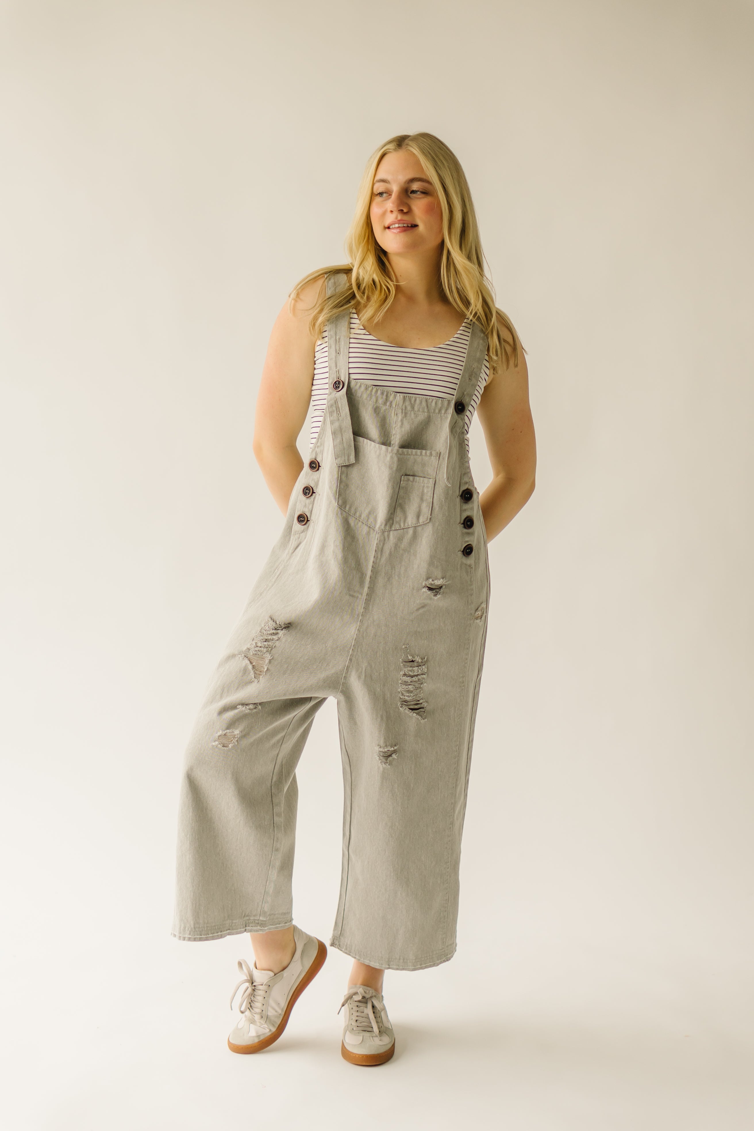 Quentin Wide Leg Jumpsuit Stone - Buy Now!