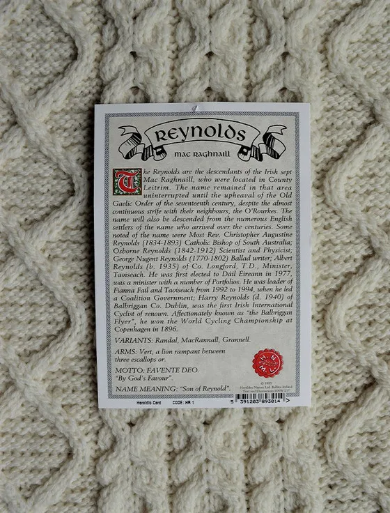 Reynolds Clan Scarf could be rewritten as Clan Scarf by Reynolds.