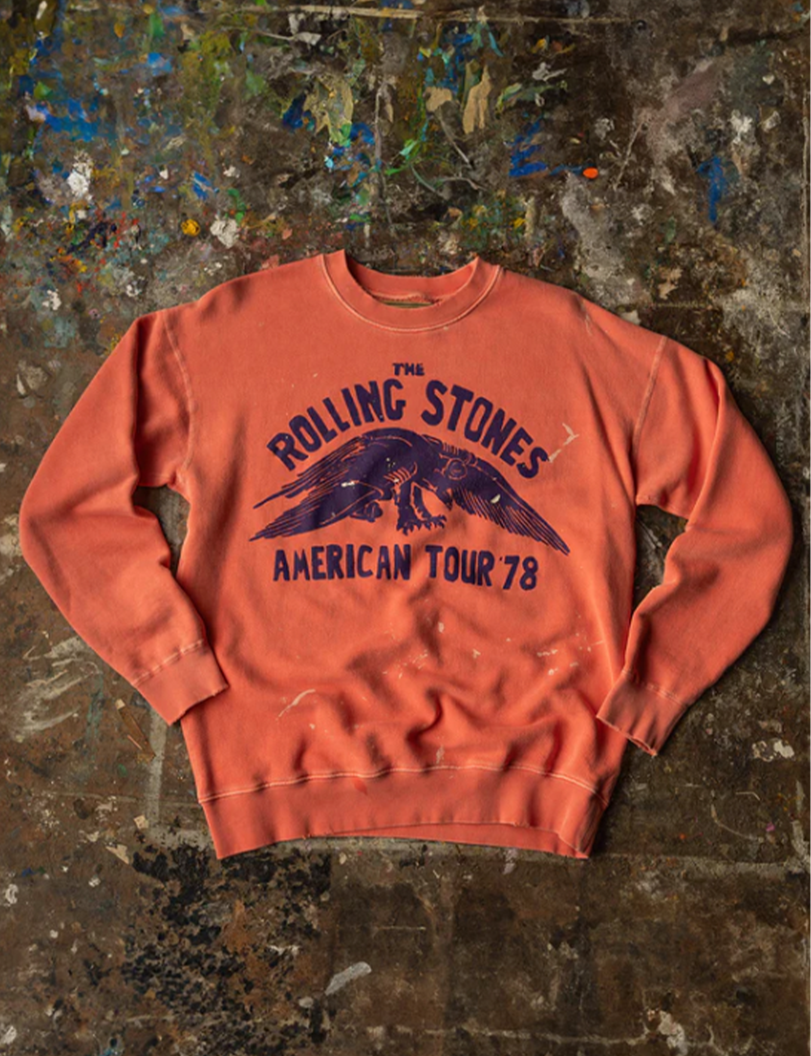 Rolling Stones American Tour Crew Fleece, Cherry - Buy Online, Limited Stock