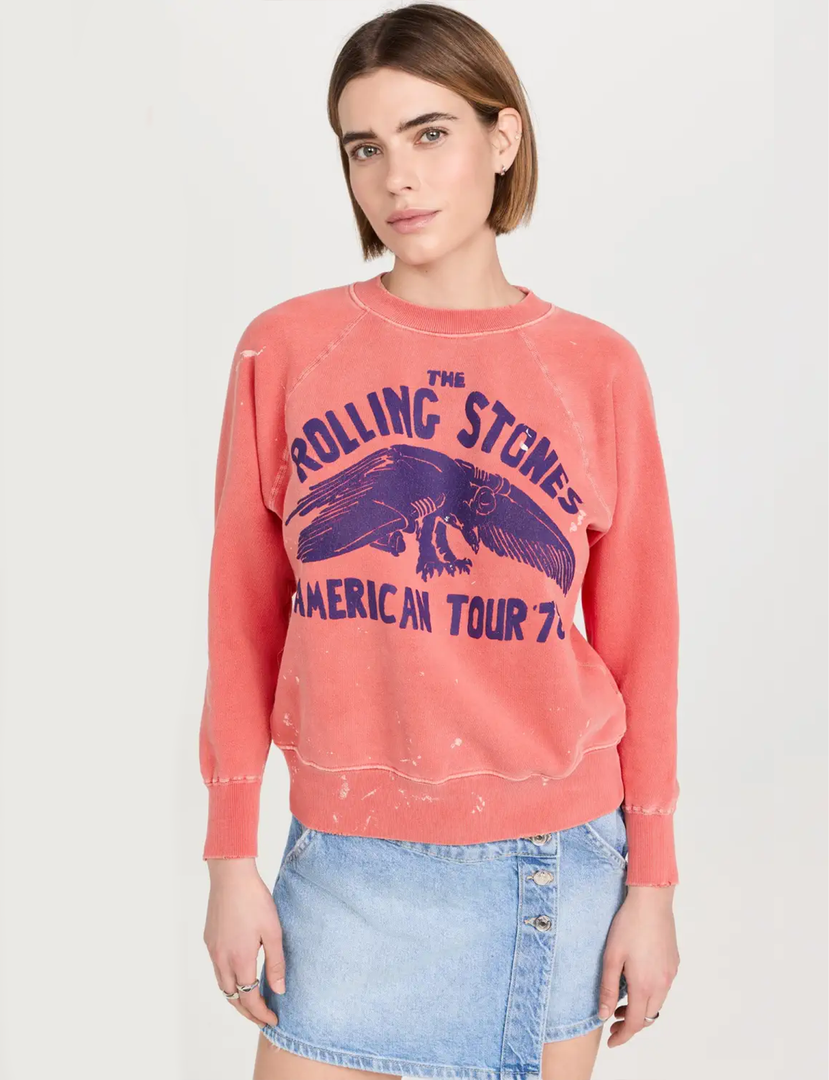 Rolling Stones American Tour Crew Fleece, Cherry - Buy Online, Limited Stock