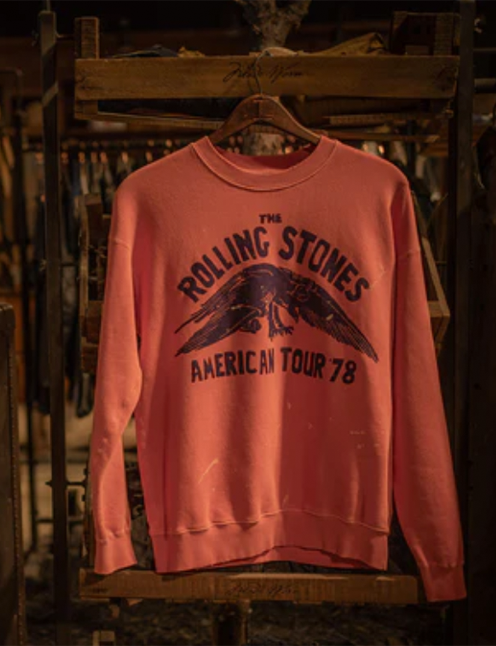 Rolling Stones American Tour Crew Fleece, Cherry - Buy Online, Limited Stock